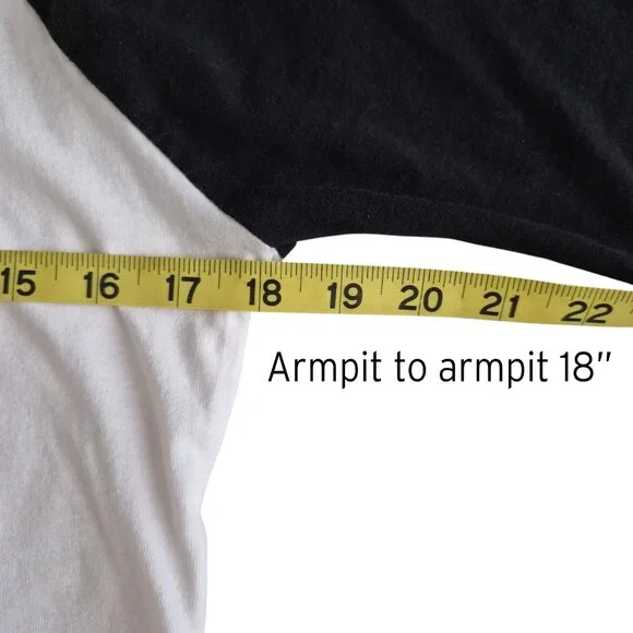 VANS Baseball Style Raglan Long Sleeve Tee White / Black / Pink Graphic Size M - Picture 8 of 14